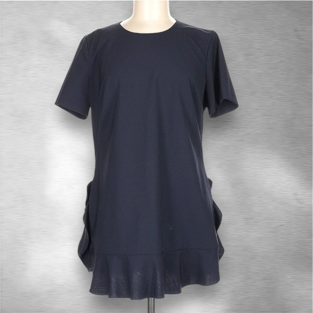 Escada Black Ruffle Top Blouse New With Tag